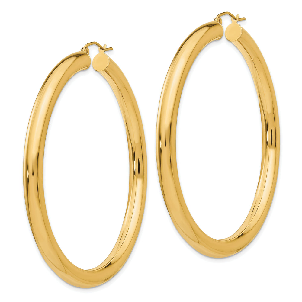 14k Yellow Gold 5MM Lightweight Hoop Earrings