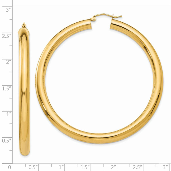 14k Yellow Gold 5MM Lightweight Hoop Earrings