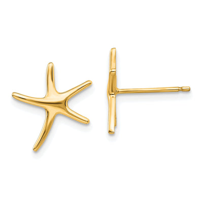 14k Yellow Gold Starfish Post Earrings at $ 139.5 only from Jewelryshopping.com