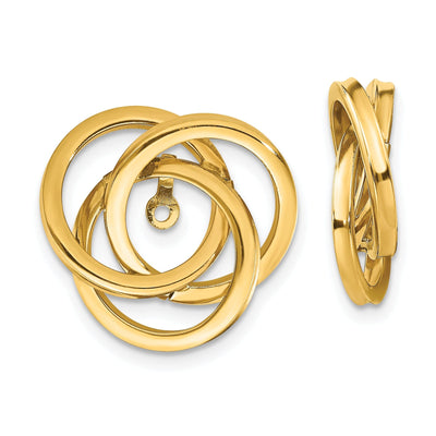 14k Yellow Gold Large Love Knot Earring Jackets at $ 232.7 only from Jewelryshopping.com