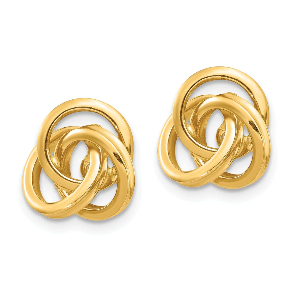 14k Yellow Gold Small Love Knot Earring Jackets