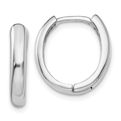 14k White Gold Polished Hoop Earrings at $ 265.54 only from Jewelryshopping.com