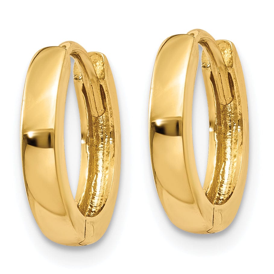 14k Yellow Gold Polished Hoop Earrings