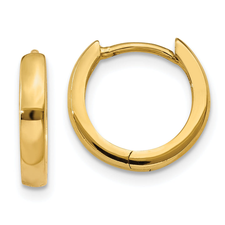 14k Yellow Gold Polished Hoop Earrings