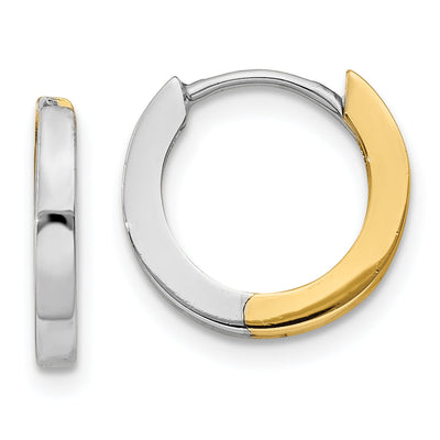 14k Two-tone Polished Hoop Earrings at $ 156.3 only from Jewelryshopping.com