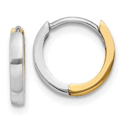 14k Two-tone Polished Hoop Earrings at $ 118.8 only from Jewelryshopping.com
