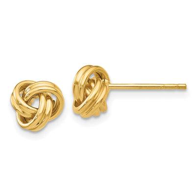 14k Yellow Gold Love Knot Post Earrings at $ 145.28 only from Jewelryshopping.com