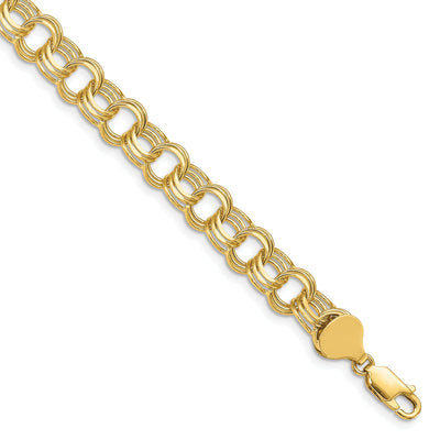 14k Yellow Gold Triple Link Charm Bracelet at $ 900.18 only from Jewelryshopping.com