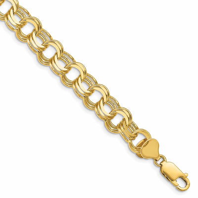 14k Gold Triple Link Charm Bracelet at $ 1414.07 only from Jewelryshopping.com