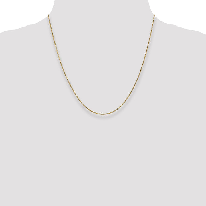 14k Yellow Gold 0.95mm Solid Twisted Box Chain