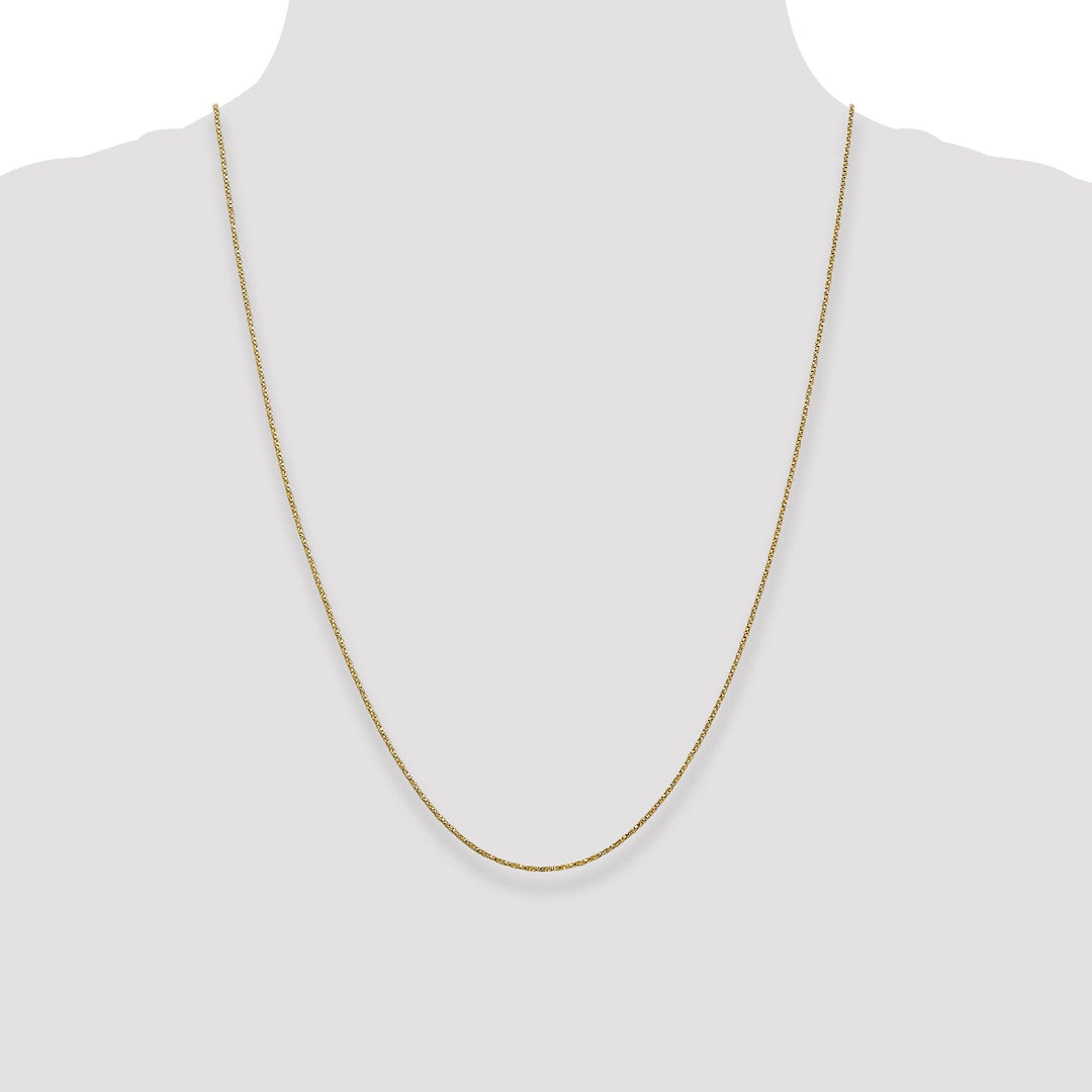 14k Yellow Gold 0.95mm Solid Twisted Box Chain