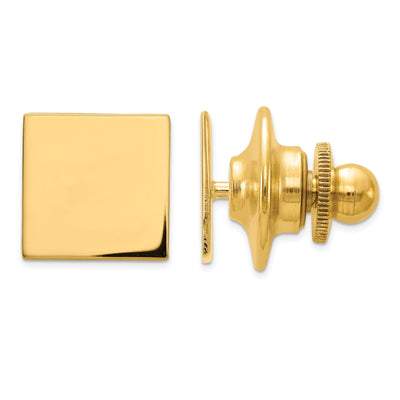 14k Yellow Gold Solid Square Design Tie Tac at $ 151.05 only from Jewelryshopping.com