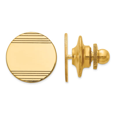 14k Yellow Gold Solid Round Design Tie Tac. at $ 214.2 only from Jewelryshopping.com