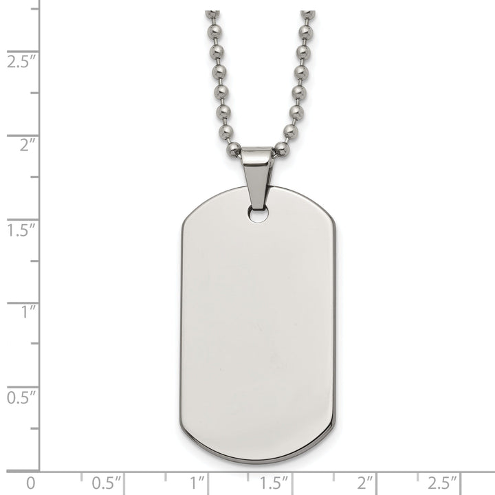 Tungsten Dog Tag Chain