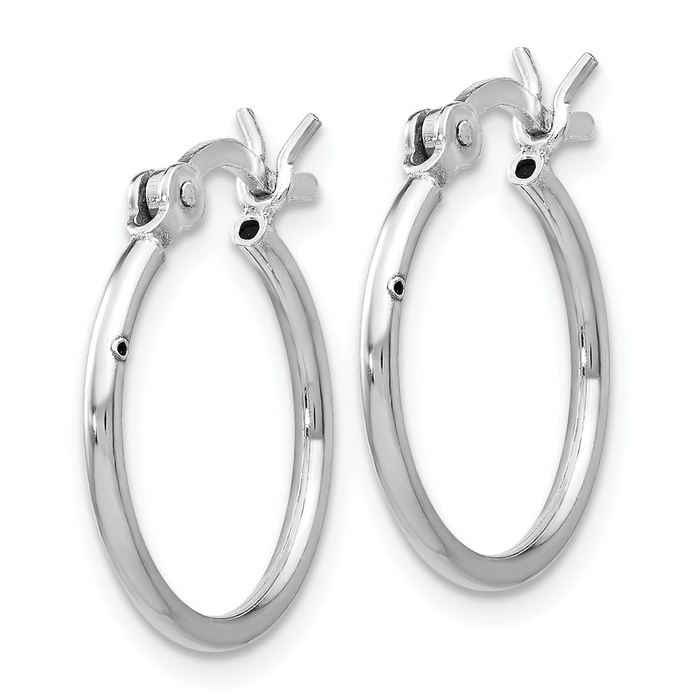 Sterling Silver Polished Hinged Hoop Earrings