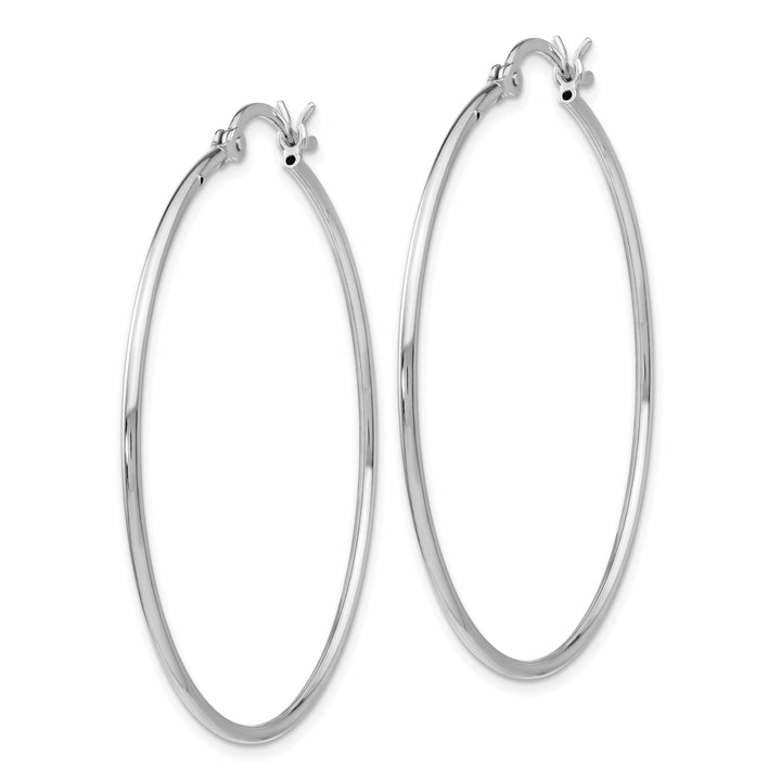 Sterling Silver Polished Finish Hinged Hoop Earrings