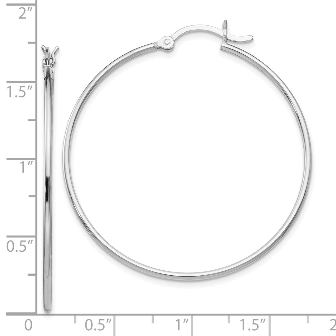 Sterling Silver Polished Finish Hinged Hoop Earrings