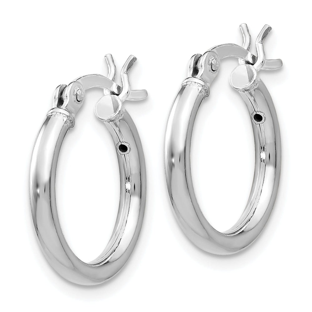 Sterling Silver Polished Finish Hinged Hoop Earrings