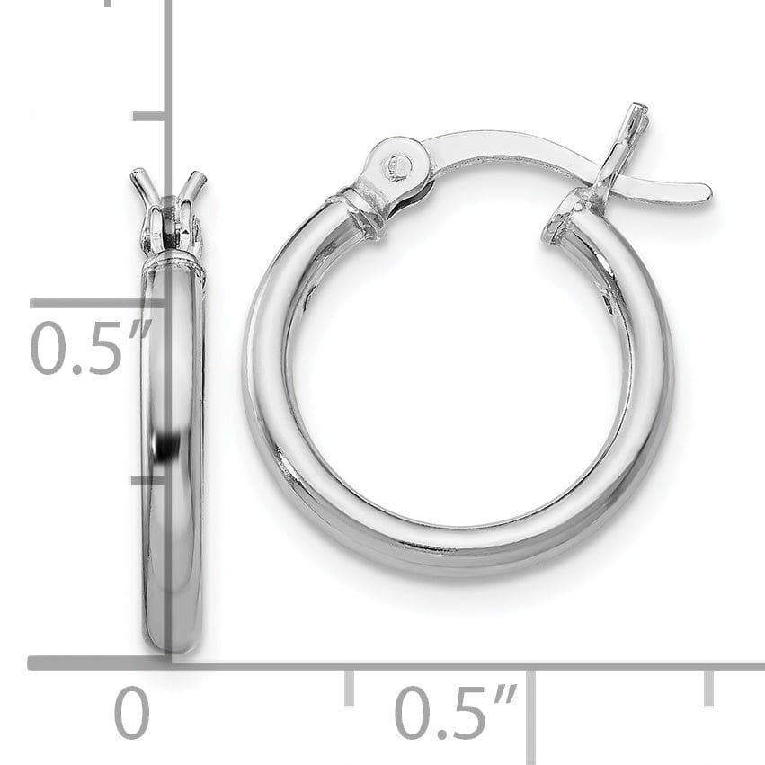Sterling Silver Polished Finish Hinged Hoop Earrings