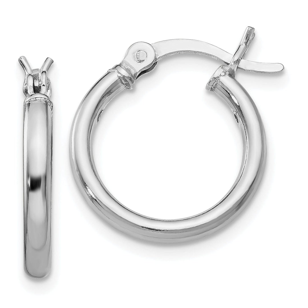 Sterling Silver Polished Finish Hinged Hoop Earrings