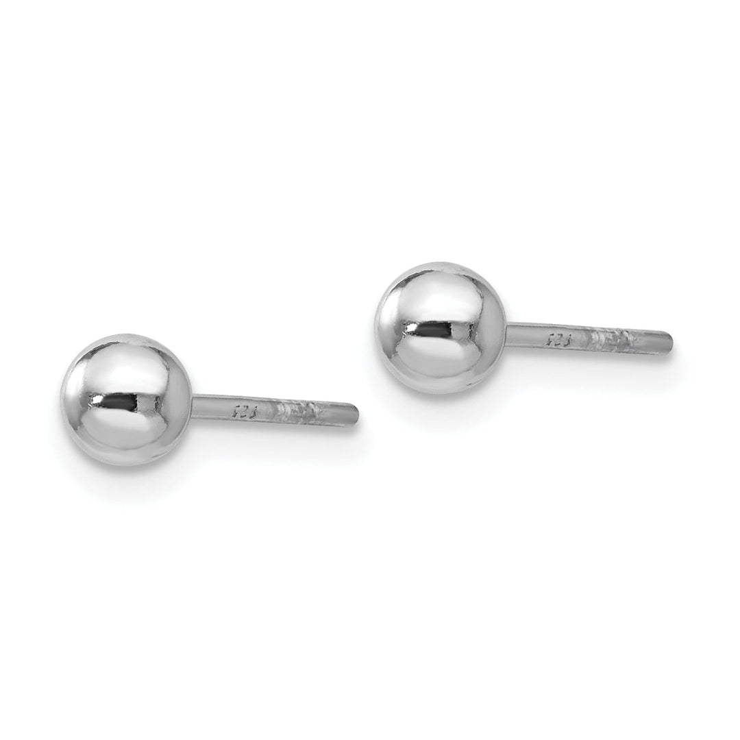 Sterling Silver Polished Ball Post Earrings