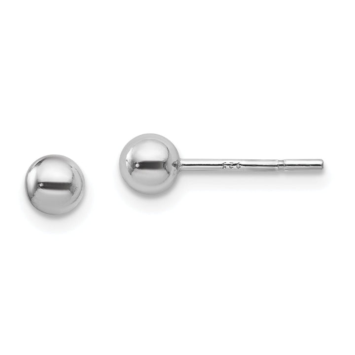 Sterling Silver Polished Ball Post Earrings