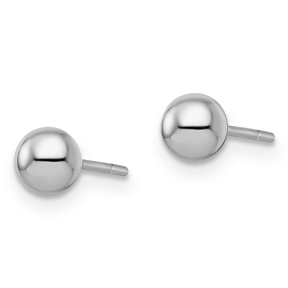 Sterling Silver Polished Ball Post Earrings