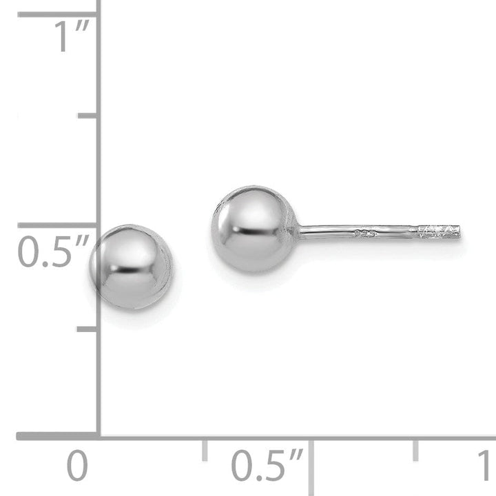 Sterling Silver Polished Ball Post Earrings