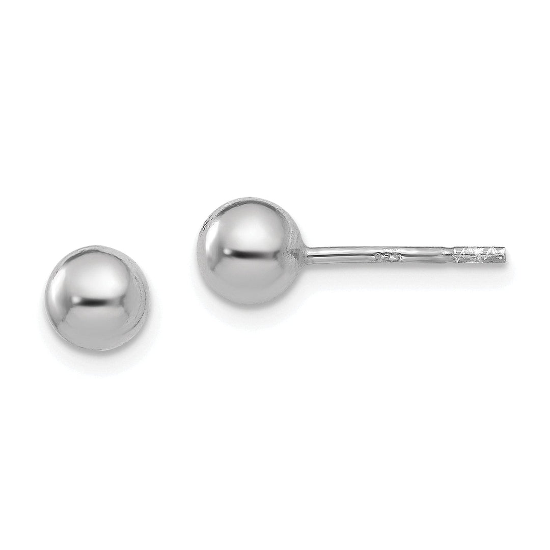 Sterling Silver Polished Ball Post Earrings