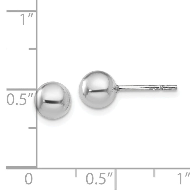 Sterling Silver Polished Ball Post Earrings