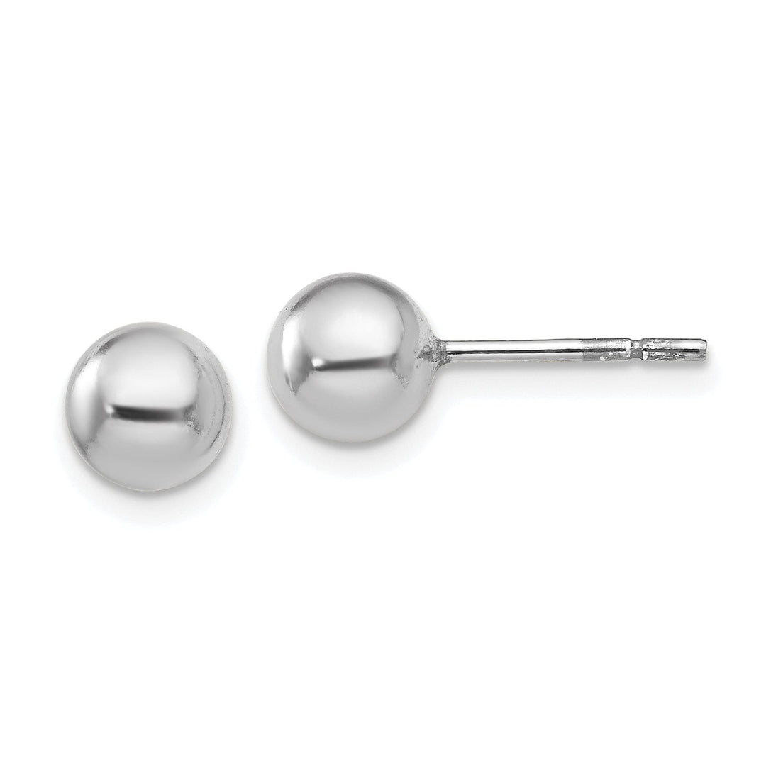 Sterling Silver Polished Ball Post Earrings