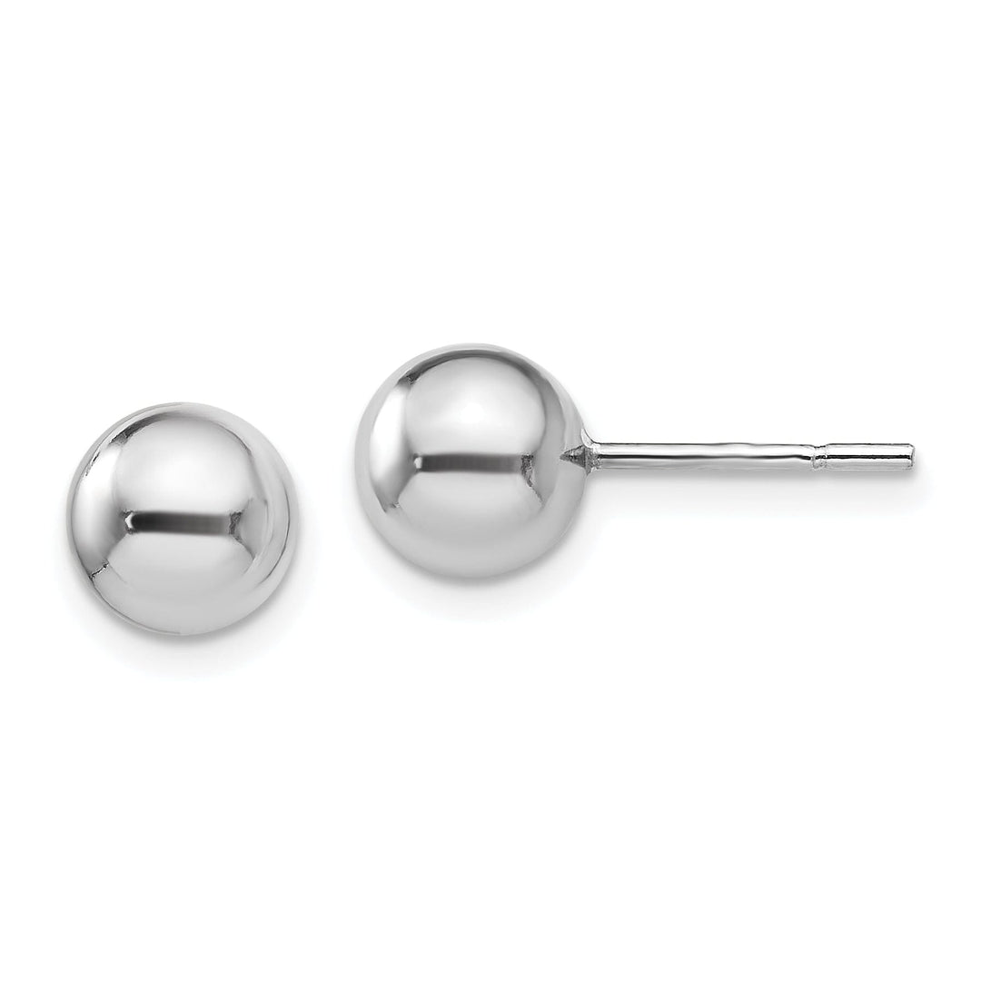 Sterling Silver Polished Ball Post Earrings