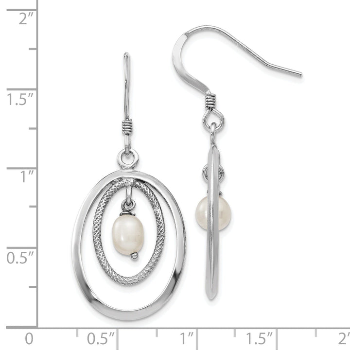 Sterling Silver Cultured Pearl Dangle Earrings