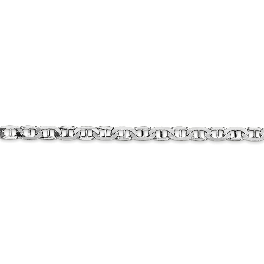 14k White Gold 3.75m Solid Concave Anchor Chain