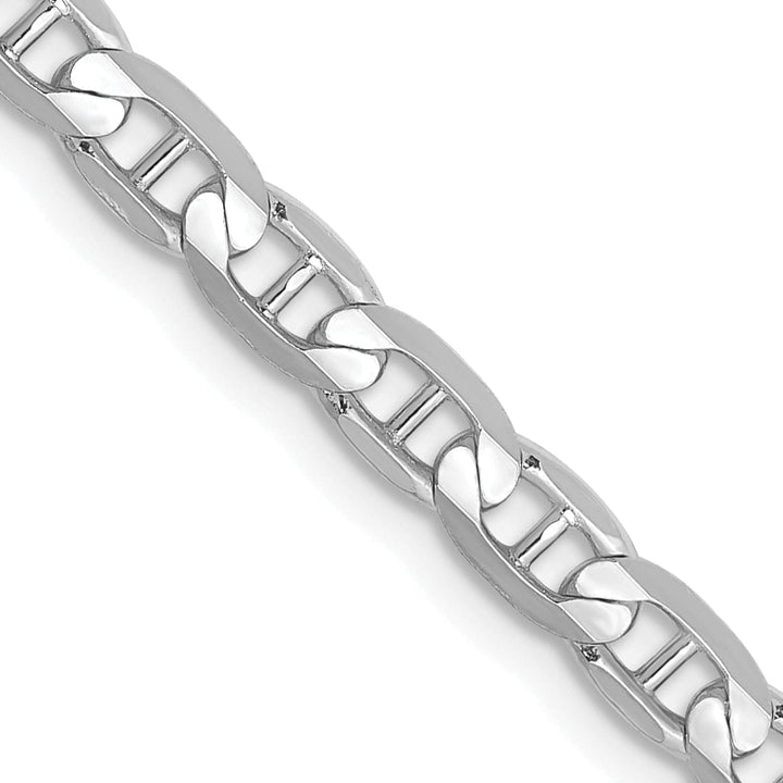 14k White Gold 3.75m Solid Concave Anchor Chain