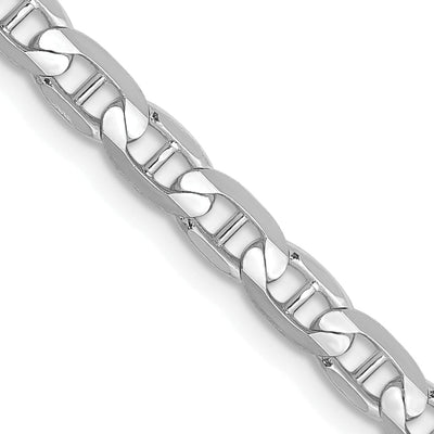 14k White Gold 3.75m Solid Concave Anchor Chain at $ 403.29 only from Jewelryshopping.com