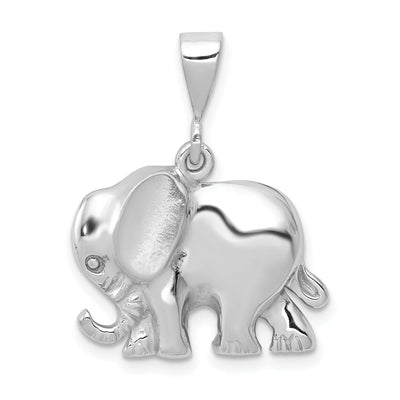 14k White Gold Polished Finish Mens Elephant Charm Pendant at $ 226.17 only from Jewelryshopping.com