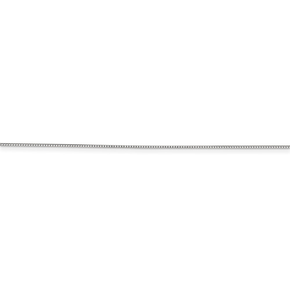 14k White Gold 0.70mm Polished Solid Box Chain