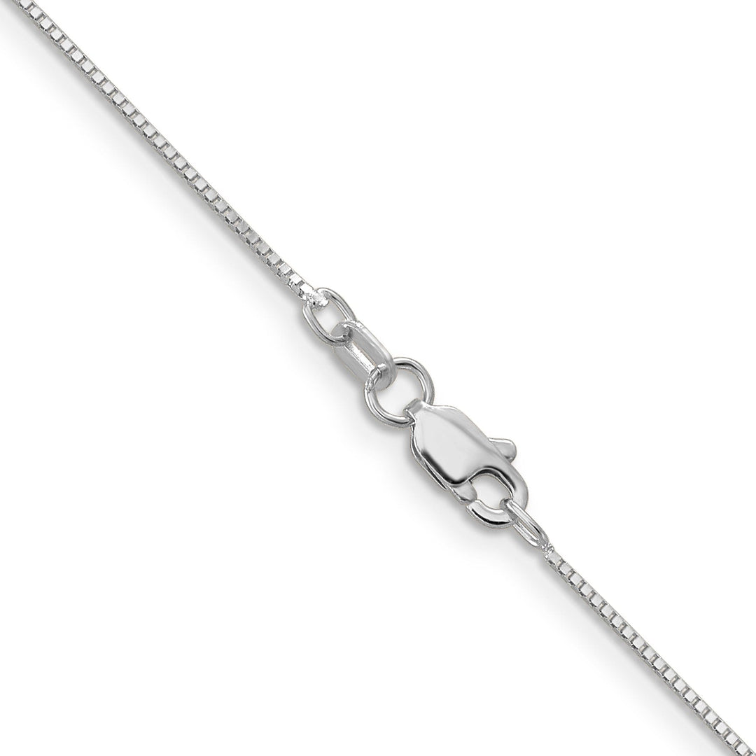 14k White Gold 0.70mm Polished Solid Box Chain