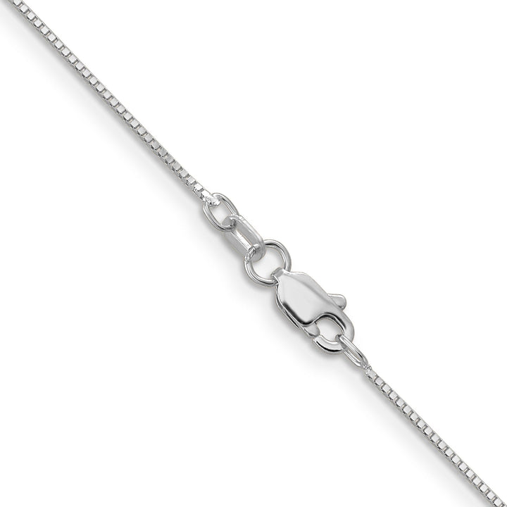 14k White Gold 0.70mm Polished Solid Box Chain