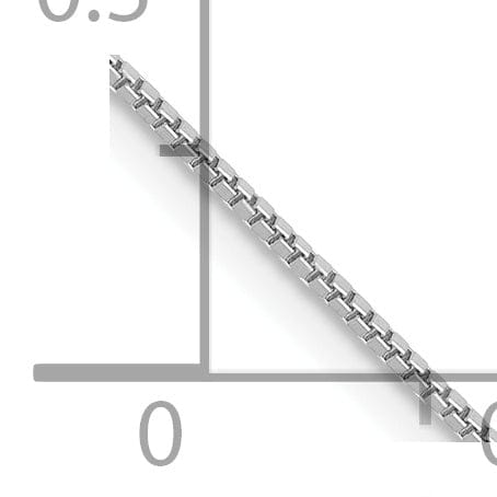 14k White Gold 0.70mm Polished Solid Box Chain
