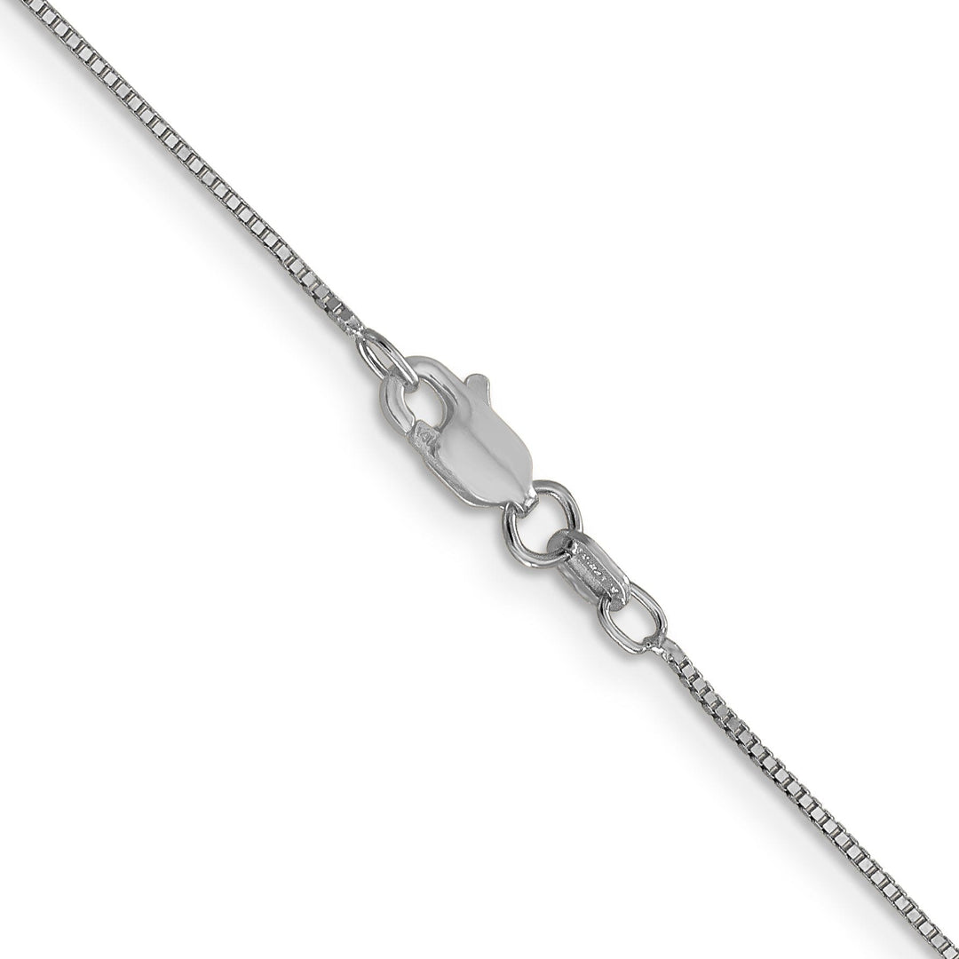 14k White Gold 0.70mm Polished Solid Box Chain