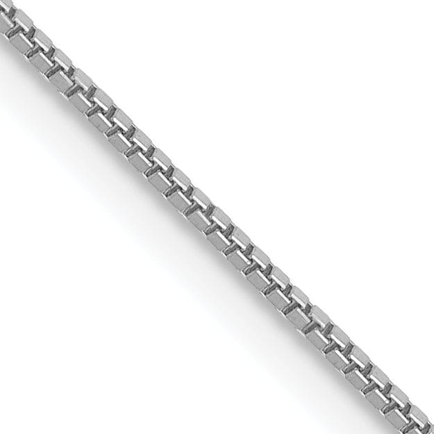 14k White Gold 0.70mm Polished Solid Box Chain