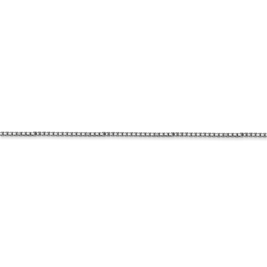 14k White Gold 0.95mm Polished Solid Box Chain