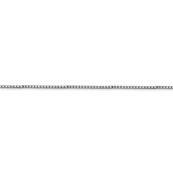 14k White Gold 0.95mm Polished Solid Box Chain