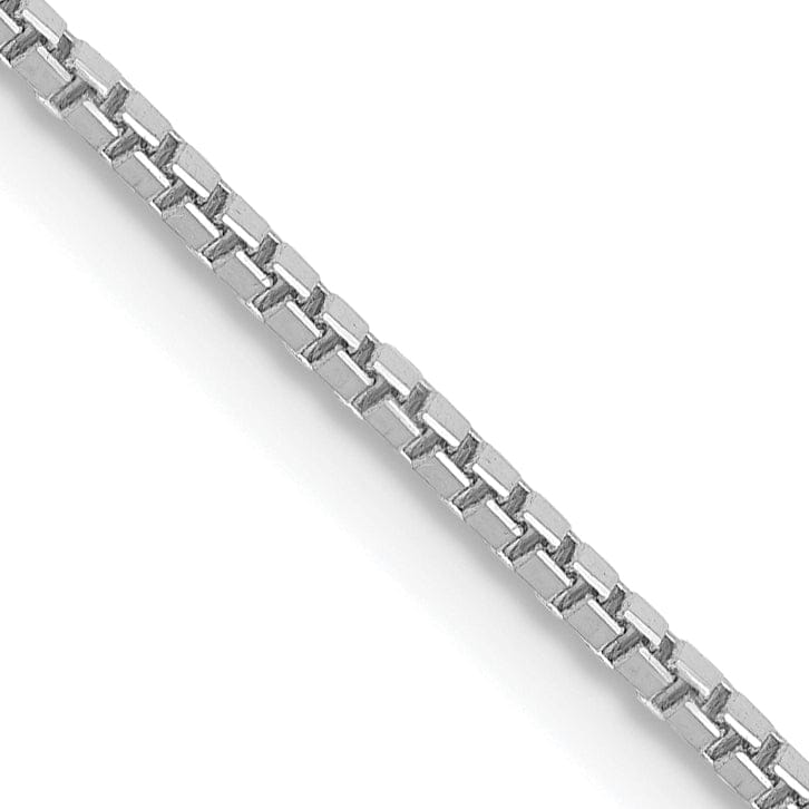 14k White Gold 1.10mm Polished Solid Box Chain