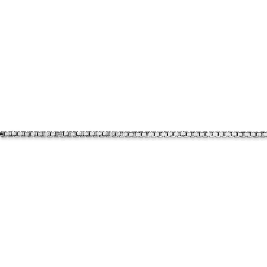 14k White Gold 1.35mm Polished Solid Box Chain