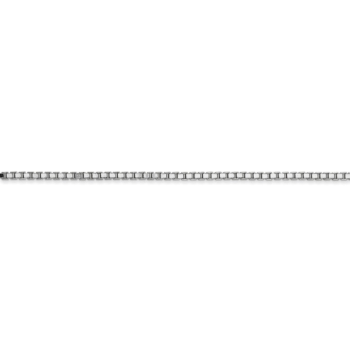14k White Gold 1.35mm Polished Solid Box Chain
