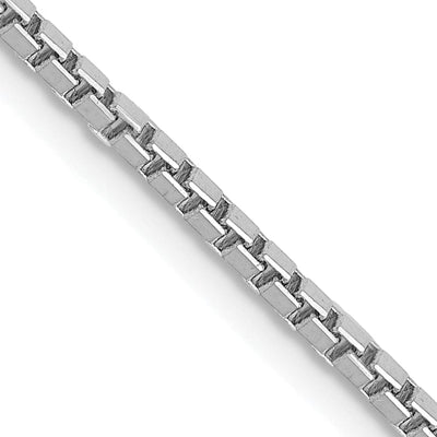 14k White Gold 1.35mm Polished Solid Box Chain at $ 500.45 only from Jewelryshopping.com