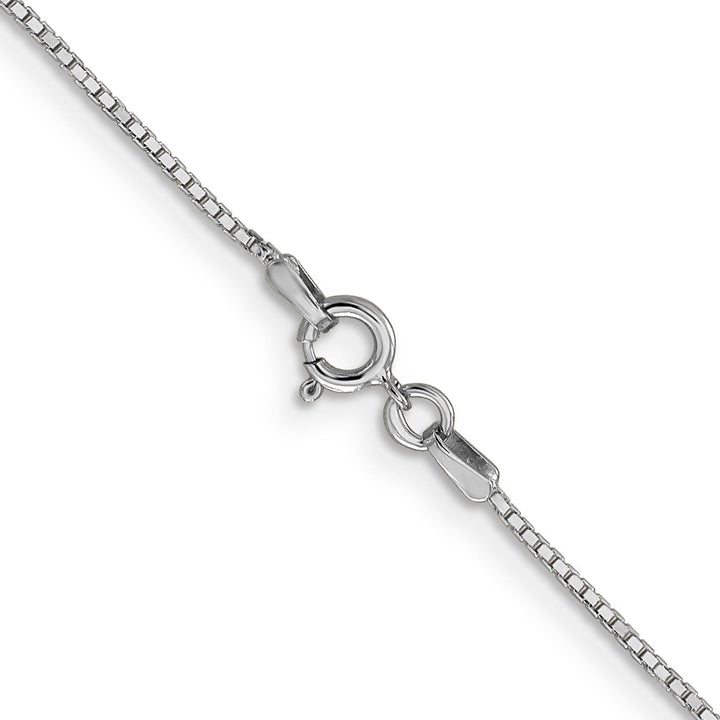 14k White Gold 0.90mm Polished Solid Box Chain